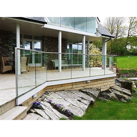 Side Mounted Aluminum U Channel Glass Railing GRT